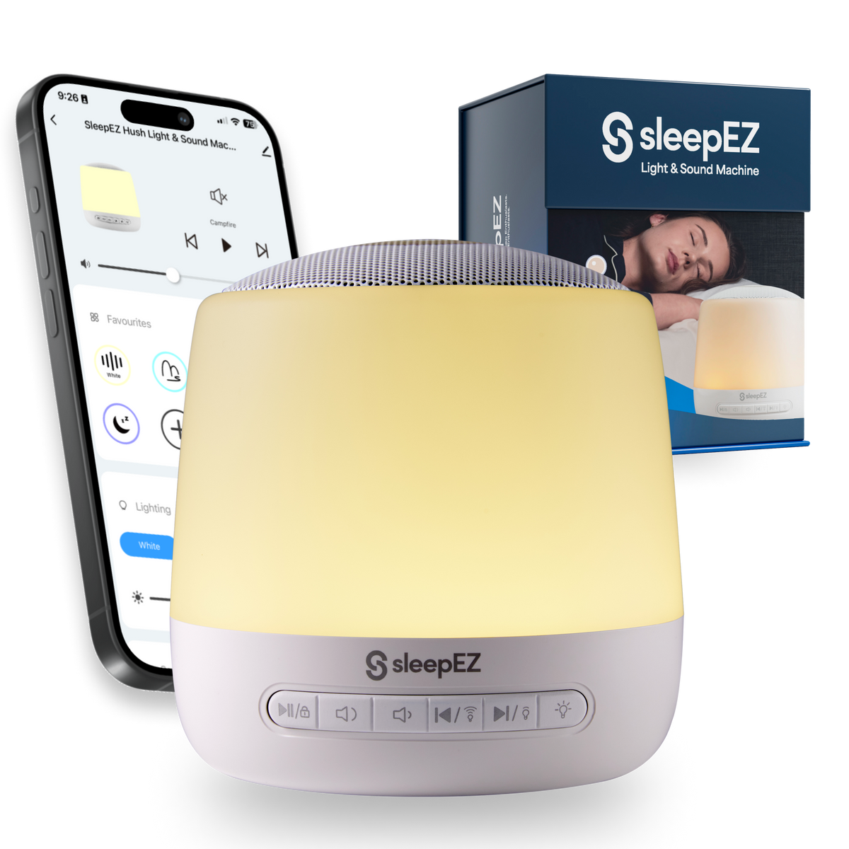 Buy White Noise Sound Machine for Sleep - 34 Sounds | SleepEZ